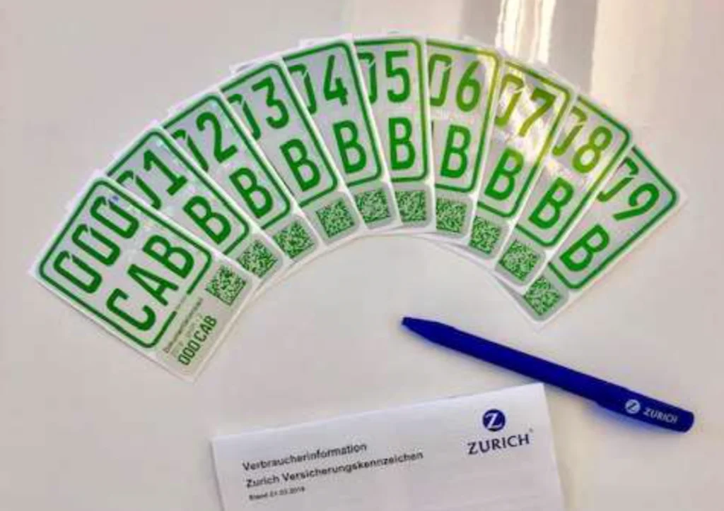 E Scooter Versicherungsaufkleber