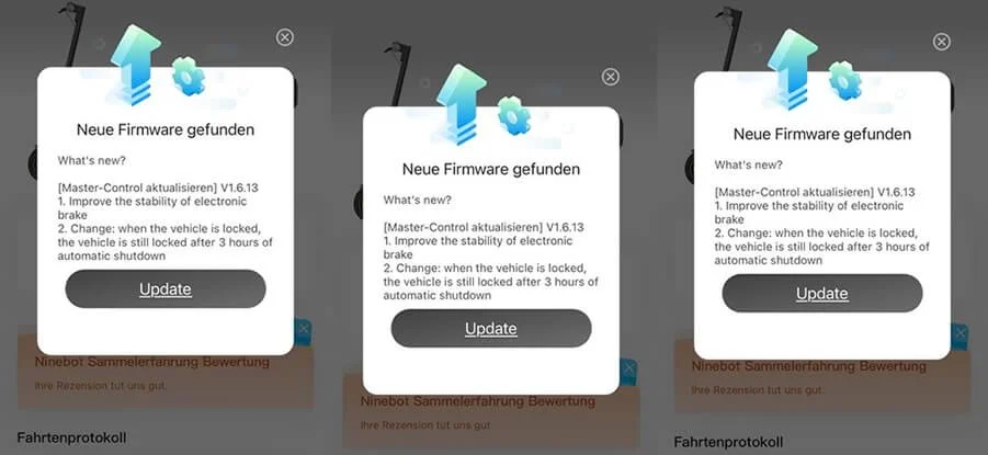 Ninebot Scooter Firmware Update: Warnung aus der Tuning Community
