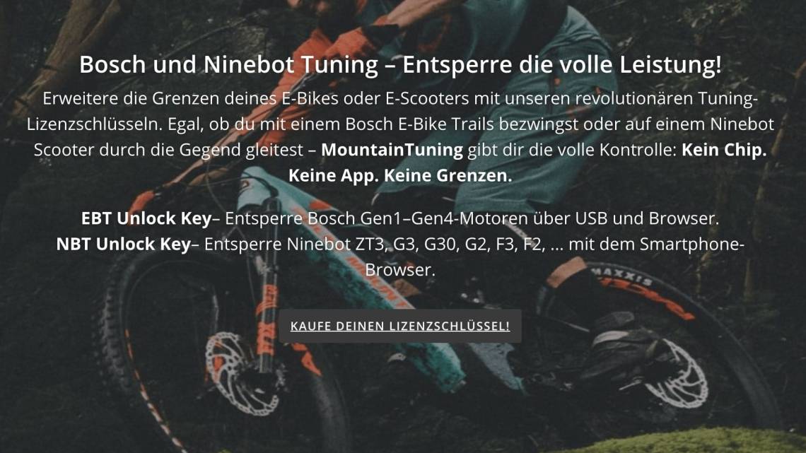 MountainTuning – die neue Generation im Ninebot Tuning mit dem NBT Lizenzschlüssel