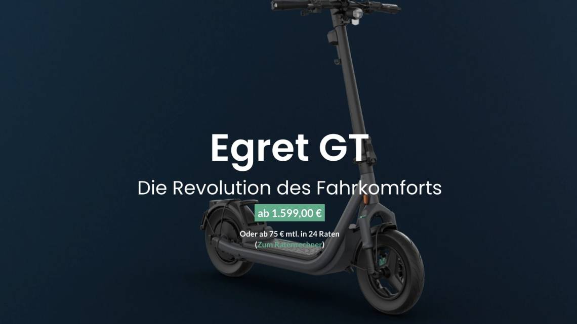 Egret GT mit 20Ah Akku jetzt regulär lieferbar