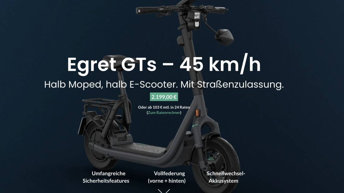 Egret GTs Testbericht: Legal E-Scooter bis 45 km/h fahren statt illegal tunen?